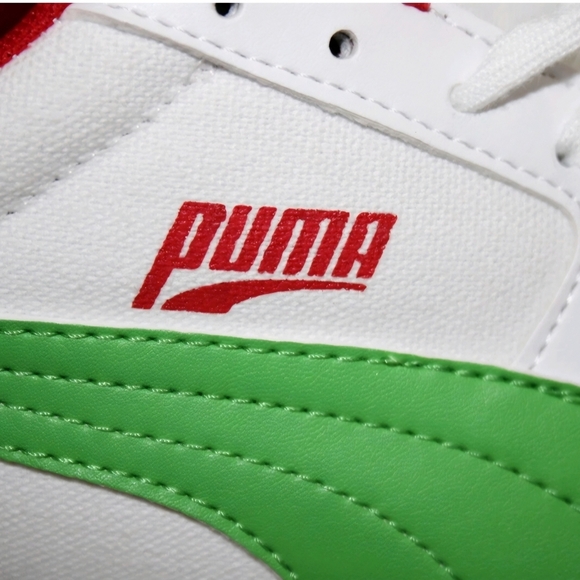 Rare PUMA Sports Shoes Men's US9 Italy Color Red White Green Sneakers NEW - Picture 7 of 15
